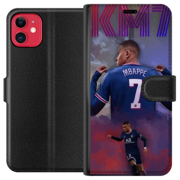 Kompatibel Tegnebogsetui til Apple iPhone 11 Kylian Mbappé