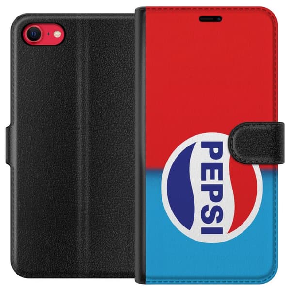 Kompatibel Tegnebogsetui til Apple iPhone 7 Ikonisk Pepsi-design