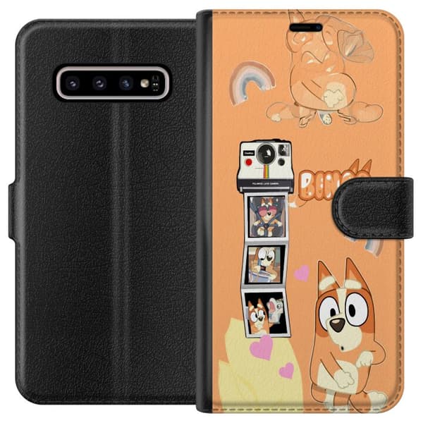 Kompatibel Tegnebogsetui til Samsung Galaxy S10+ Bluey