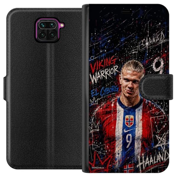 Kompatibelt Plånboksfodral till Xiaomi Redmi Note 9 Erling Haaland graffiti