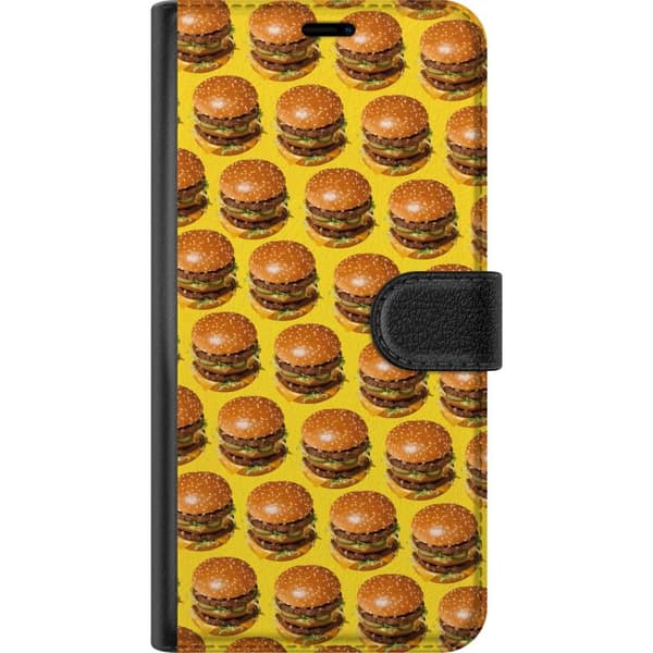 Kompatibel Tegnebogsetui til Google Pixel 7a Grafisk hamburgermønster til madelskere