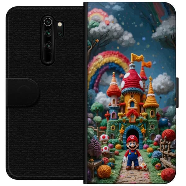 Kompatibel Tegnebogsetui til Xiaomi Redmi Note 8 Pro  Super Mario-inspireret eventyr tema