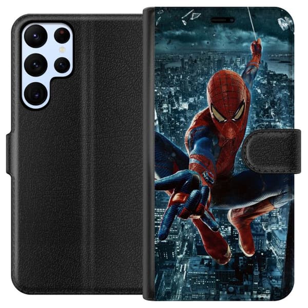 Kompatibel Tegnebogsetui til Samsung Galaxy S22 Ultra 5G Spiderman