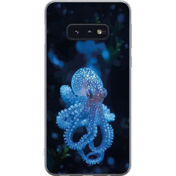 Kompatibelt Mobildeksel til Samsung Galaxy S10e Nærbilde av blå blekksprut