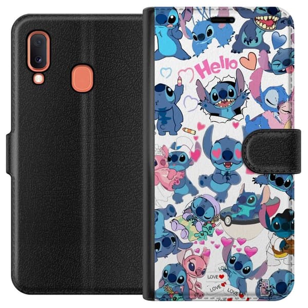 Kompatibelt Lommeboketui til Samsung Galaxy A20e Stitch