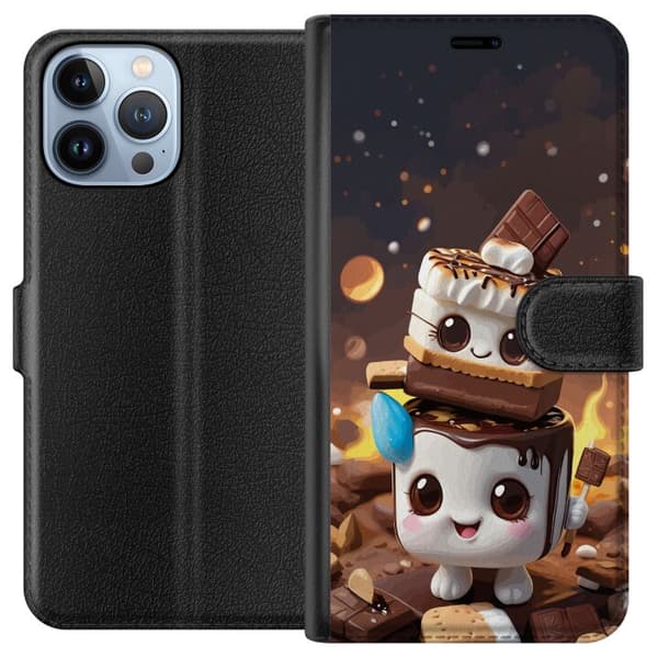 Kompatibel Tegnebogsetui til Apple iPhone 13 Pro Max Sød dessertdesign med marshmallow