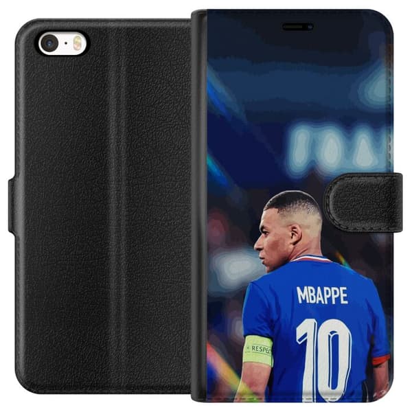 Kompatibel Tegnebogsetui til Apple iPhone SE (2016) Kylian Mbappé Frankrike