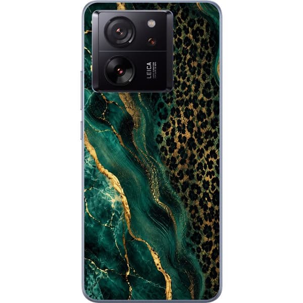 Kompatibelt Mobilskal till Xiaomi 13T Pro Emerald Leopard
