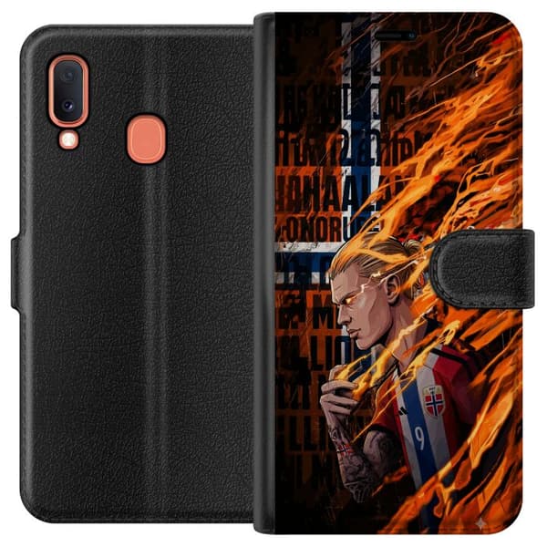 Kompatibel Tegnebogsetui til Samsung Galaxy A20e Dynamisk fodboldmotiv