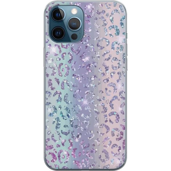 Kompatibelt Mobildeksel til Apple iPhone 12 Pro Glitter Leopard