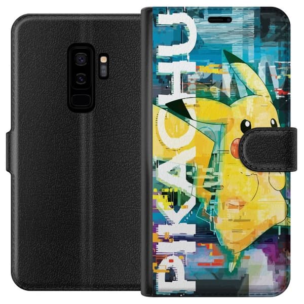 Kompatibelt Plånboksfodral till Samsung Galaxy S9+ Pikachu