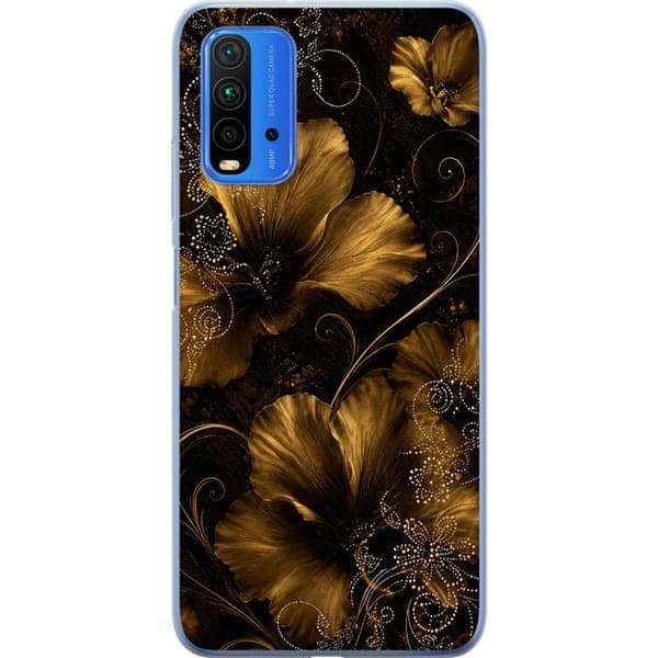 Kompatibelt Mobilskal till Xiaomi Redmi Note 9 4G Golden Bloom