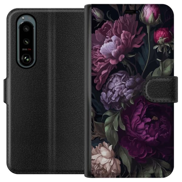 Kompatibel Tegnebogsetui til Sony Xperia 5 III Blomster