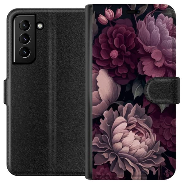 Kompatibelt Plånboksfodral till Samsung Galaxy S21+ 5G Blommor