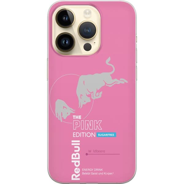 Kompatibelt Mobildeksel til Apple iPhone 15 Pro Moderne rosa energidrikksdesign