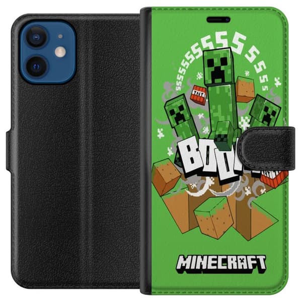 Kompatibelt Lommeboketui til Apple iPhone 12 Minecraft