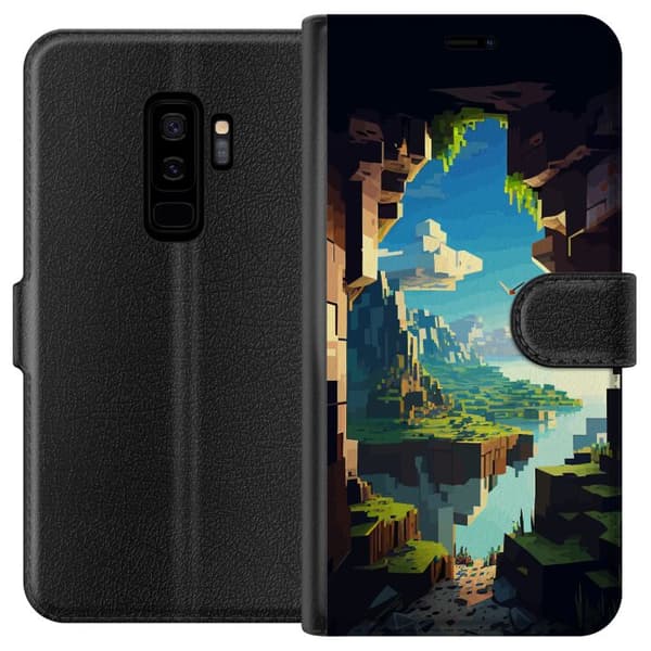 Kompatibel Tegnebogsetui til Samsung Galaxy S9+ Minecraft