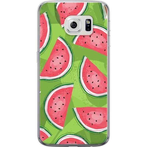 Kompatibelt Mobilskal till Samsung Galaxy S6 edge Vattenmelon