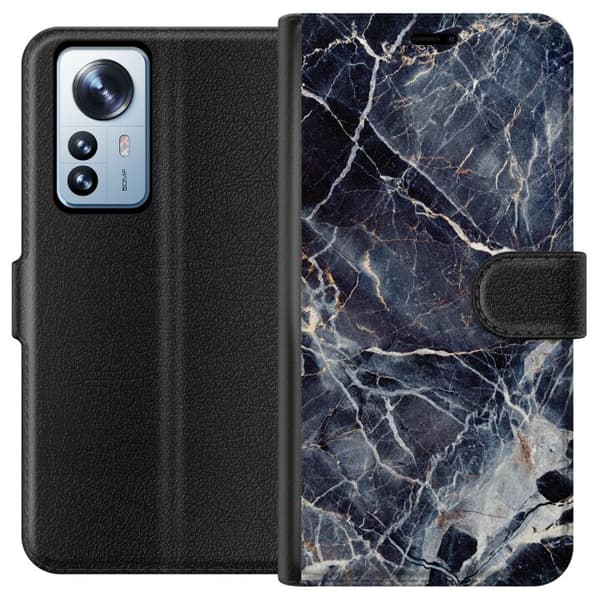 Kompatibelt Plånboksfodral till Xiaomi 12 Pro Marbled