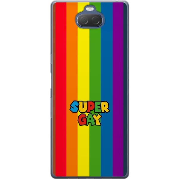 Kompatibelt Mobilskal till Sony Xperia 10 Plus Super Gay regnbåge