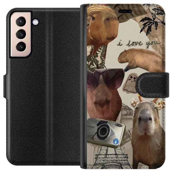 Kompatibel Tegnebogsetui til Samsung Galaxy S21 Capybara