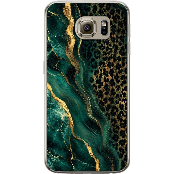 Kompatibelt Mobildeksel til Samsung Galaxy S6 Smaragdleopard