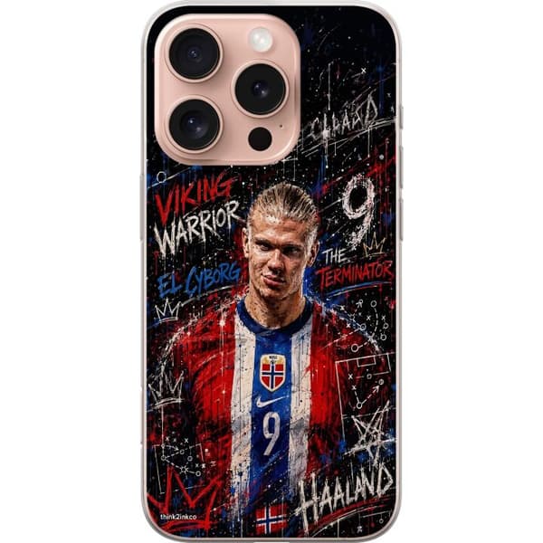 Kompatibel Mobilcover til Apple iPhone 16 Pro Erling Haaland graffiti