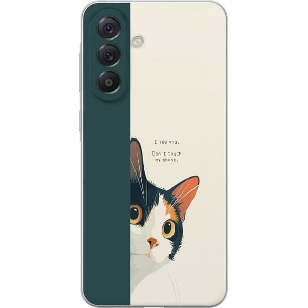 Kompatibelt Mobilskal till Samsung Galaxy A57 Katt som kikar fram
