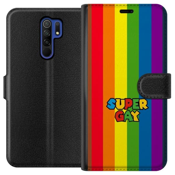 Kompatibelt Lommeboketui til Xiaomi Redmi 9 Super Gay regnbåge