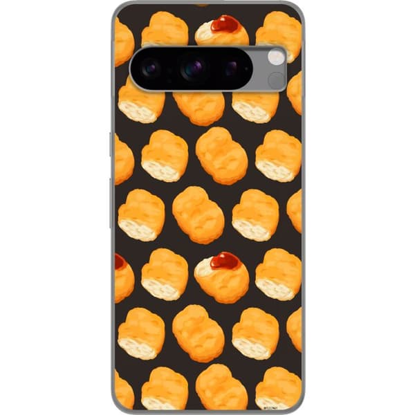 Kompatibelt Mobildeksel til Google Pixel 8 Pro Lekent matmotiv med kyllingnuggets