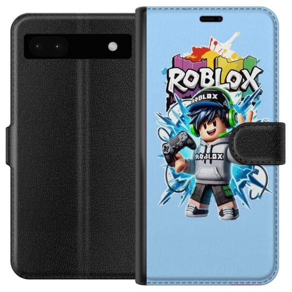 Kompatibel Tegnebogsetui til Google Pixel 6a Roblox-gamerfigur med headset og controller