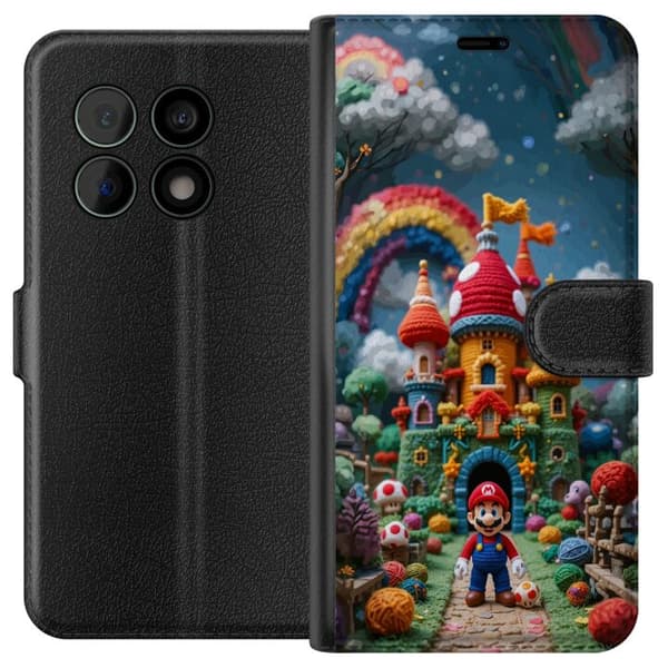 Kompatibelt Lommeboketui til OnePlus 10 Pro Super Mario-inspirert eventyrtema