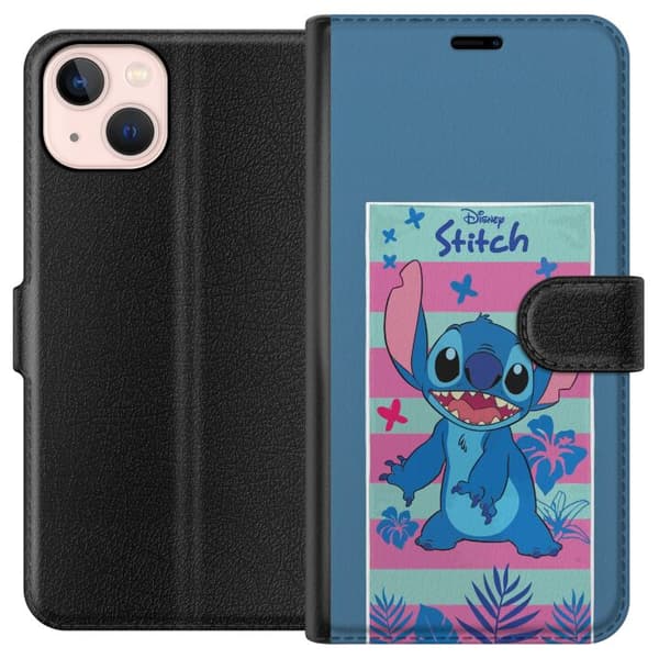 Kompatibel Tegnebogsetui til Apple iPhone 13 Disney Stitch