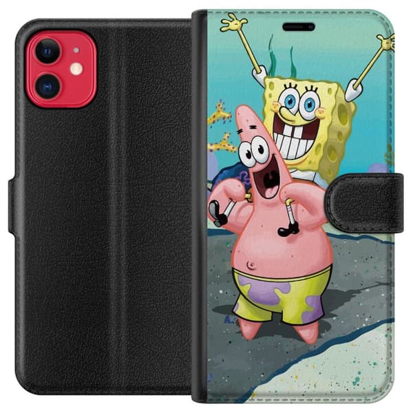 Kompatibelt Plånboksfodral till Apple iPhone 11 SpongeBob Fyrkant