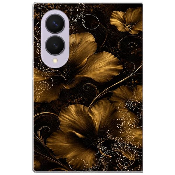 Kompatibel Mobilcover til Samsung Galaxy Z Fold8 Gylden blomstring