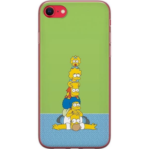 Kompatibelt Mobildeksel til Apple iPhone 8 Simpsonfamiljen staplad