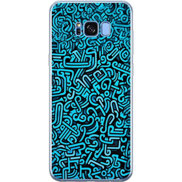 Kompatibelt Mobildeksel til Samsung Galaxy S8+ Blå abstrakt graffiti