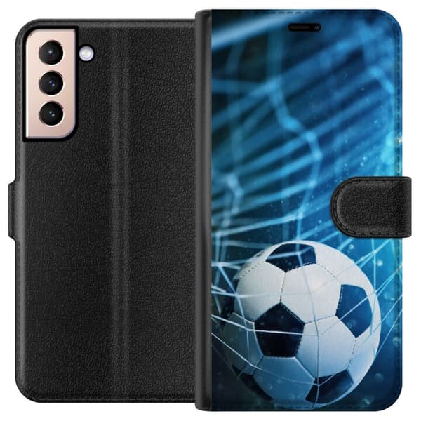 Kompatibel Tegnebogsetui til Samsung Galaxy S21 Fodbold