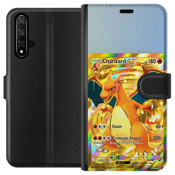 Kompatibel Tegnebogsetui til Honor 20 Premiummotiv med Charizard EX