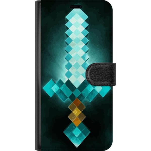 Kompatibelt Plånboksfodral till Apple iPhone SE (2020) Minecraft svärd