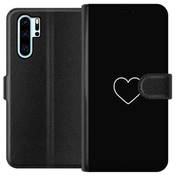 Kompatibelt Lommeboketui til Huawei P30 Pro Hjerte