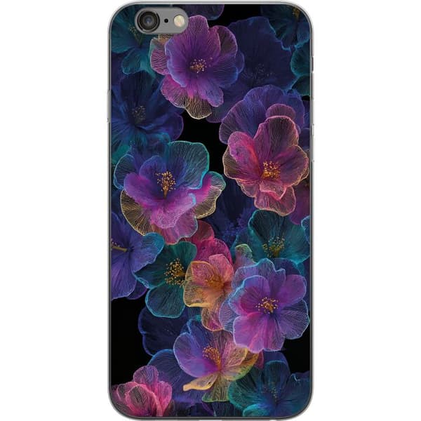 Kompatibelt Mobildeksel til Apple iPhone 6s Plus Elegant blomstermønster med mørk bakgrunn