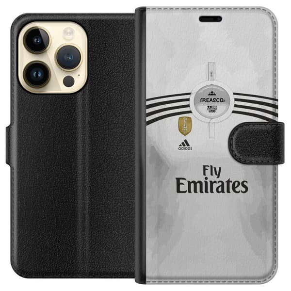 Kompatibel Tegnebogsetui til Apple iPhone 15 Pro Vit fotbollströja
