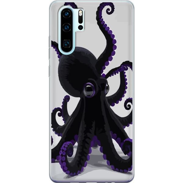 Kompatibelt Mobilskal till Huawei P30 Pro Svart bläckfisk