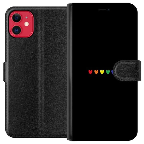 Kompatibel Tegnebogsetui til Apple iPhone 11 Stolt Hjerter