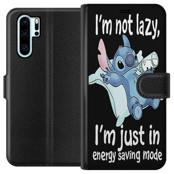 Kompatibel Tegnebogsetui til Huawei P30 Pro Strikke Tekst