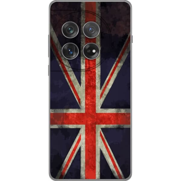 Kompatibelt Mobildeksel til OnePlus 12 Britisk flagg med rustikk følelse