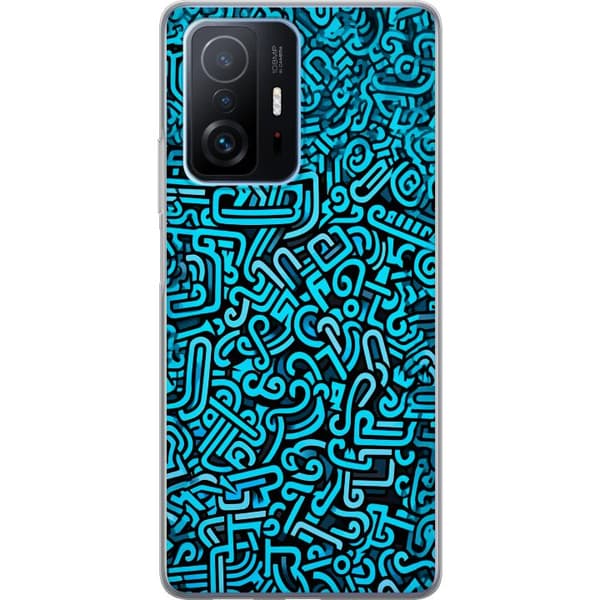 Kompatibelt Mobildeksel til Xiaomi 11T Blå abstrakt graffiti