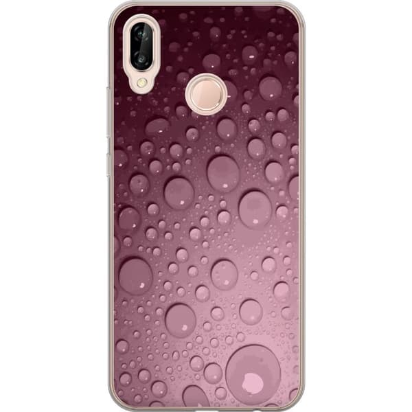 Kompatibelt Mobildeksel til Huawei P20 lite Rosa vattendroppar