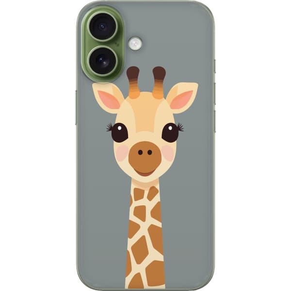 Kompatibelt Mobildeksel til Apple iPhone 17 Söt giraff med stora ögon